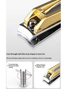 weixiang 1pc Professional Nail & Foot Care Tool, Sharp Nail Clipper For Fingers & Toes, High Carbon Steel Zinc Alloy Cuticle Trimmer With Safety Rivet, Handcrafted Precision Blade And Built-In File, Ergonomic Design, Christmas Gift