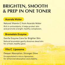 Vitamin Illuminating Toner - Brightening Vitamin C & Niacinamide 3% | Gentle Daily Exfoliating | Skin-Prep Hydration For Glowy Skin | Holiday Gifts (5.07 Fl.Oz / 150ml) - 預設 - 查看 3