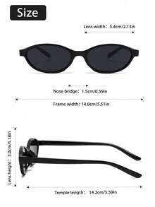 1 Pair Women's Plastic Full Frame Leopard Print Black & White Y2K Classic Baddie Style Modern Minimalist Basic Fashion Fashion Glasses, Suitable For Summer Beach Vacation Outfits - 1pc Black Frame Gray - View 4