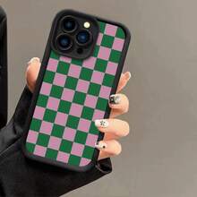 Patrón de Cuadros Rosa y Verde Adecuado para iPhone 17 16 15 14 13 12 11 Pro Max X XS XR XSMAX 7 8 6 6S Plus Funda de Teléfono Nueva Air Funda Suave de Escalera de Ojos de Cielo, Funda de Protección Completa Antigolpes Clásica en Blanco y Negro, Elemento de Alta Gama a la Moda, Mejor Opción de Regalo, Unisex, Funda de Teléfono Diaria, Funda Protectora de Cobertura Completa, Funda de Teléfono Suave, Cuadros Rosa y Verde, Funda de Teléfono con Patrón de Cuadros, Diseño de Impresión UV, Idea de Regalo Unisex, Usuarios Conscientes de la Moda - Colores mixtos - Ver 2