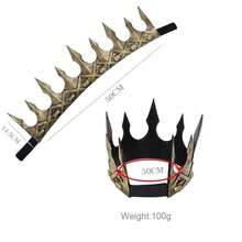 Renaissance Royal King Queen Crown Costume Accessories Decor For Men Women Unisex Silver Gold Halloween Ancient Headpiece - ONESilver - View 7