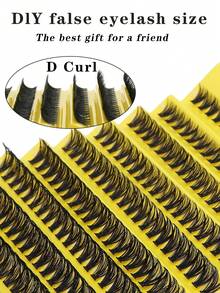 200 Pcs D Curl Individual False Eyelash Extensions,Thick, Fluffy & Voluminous, Cat Eye & Cluster Style, Segmented Design - Ideal For DIY Makeup, Beginner-Friendly & Reusable Lash Clusters,Eye Lash Clusters,Individual Eyelashes,Lashes,Fake Lashes