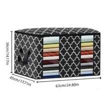 1个PVC窗口可折叠防潮收纳袋，适用于存放衣物、床上用品等。 - 黑與白 - 查看 3