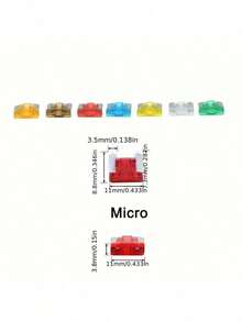 60pcs Car Fuses Assortment Kit Medium Mini Auto Car Fuses 2A/3A/5A/7.5A/10A/15A/ 20A/25A/30A/35A Blade Fuses Automotive - 汽車絲插件-60個 - 查看 8