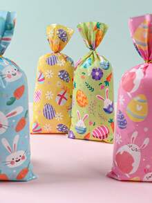 100个复活节兔子礼品袋，卡通兔子和复活节彩蛋图案糖果袋，复活节彩蛋寻宝礼品包装袋，糖果饼干食品包装袋，复活节派对装饰，复活节派对回礼袋，复活节家居装饰，复活节彩蛋寻宝派对用品，复活节用品，复活节兔子装饰，春季装饰，复活节派对用品，派对回礼，礼品包装袋 - 復活節兔子 - 查看 9