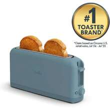 tostador delgada de 2 rebanadas, se adapta a cualquier lugar, control de sombra de 6 ajustes con botones de recalentamiento y cancelación, se adapta a masa madre, ranura de 10 pulgadas de largo,38258071 - Marrón Mocha - Ver 5