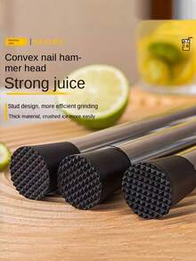 1个不锈钢捣棒，水果粉碎器，饮料搅拌器，鸡尾酒捣棒，奶茶柠檬粉碎器，新款304不锈钢碎冰器，鸡尾酒捣棒，奶茶柠檬粉碎器，酒吧工具 - 彩色 - 查看 6