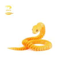 45cm/17.72in 3D Printed Toy Viper Snake Glow-In-The-Dark Articulated Model, Movable Joints, Small Gift, Craft, 3D Printed Model, Holiday Gift, Party Favor - Multicolor - View 12