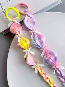 Girls' Braided Wigs, Handmade Colorful Dopamine Lantern Braids, Painted Braided Wigs, Suitable For Daily Wear And Parties - Multicolor - View 4