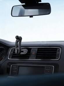 1pc Black Car Phone Holder Base, Dual Clip Four-Claw, Rotatable, Compatible With Any Panel, Suitable For Various Car Air Vent Phone Holders - A - View 7