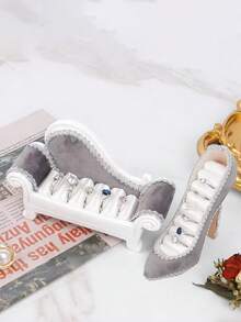 1件/2件装高跟鞋耳环戒指展示架，家居装饰收纳道具，化妆间装饰，房间装饰 - 彩色 - 查看 12