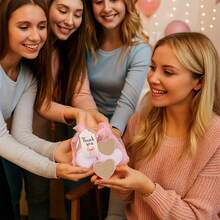 18pcs/6sets Pink Mirror Card Pouch Set, Includes 6 Mirrors, 6 Zipper Pouches And 6 Thank You Cards. The Set Contains A Heart-Shaped Makeup Mirror, A Clear Bag, And A Cute Portable Small Mirror, Perfect As A Wedding Or Party Gift.