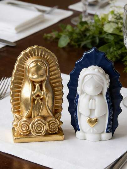 1 pieza Molde de silicona 3D lindo de niña rezando y Virgen María, resistente al calor, alta elasticidad, fácil desmoldeo, reutilizable para velas/yeso/resina/pintura/juguete antiestrés Squishy, molde de vela, decoración del hogar para fiestas familiares, regalo para entusiastas de bricolaje