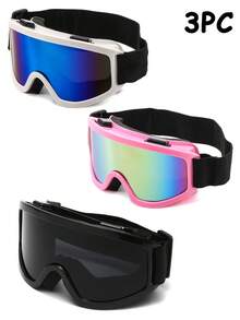 New Large Frame Ski/Cycling/Mountaineering Anti-Wind Men's Goggles, Anti-Wind And UV Protection Ski Goggles - Combination - View 14