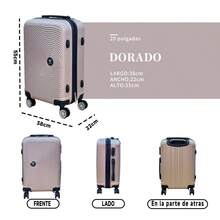 Maleta de viaje rígida de 20 pulgadas para llevar a bordo, equipaje de mano con 4 ruedas y candado integrado, variedad de colores Candado De Combinación Dobles Llantas 360° Rigida - Champán - Ver 2