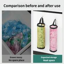 2个装垃圾袋收纳袋，塑料袋分配器，耐用可水洗垃圾袋架，清洁用品，家居工具，返校必备品，壁挂式厨房垃圾袋收纳架，圆形杂物收纳袋，厨房用品，清洁用品收纳，门后悬挂式收纳袋，带可拆卸可水洗网袋的壁挂式厨房垃圾袋架