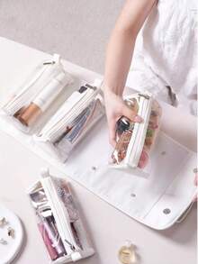 4-In-1 Large Cosmetic Bag For Women - Detachable & Foldable Toiletry Organizer For Travel, Home & Makeup Storage.//End Travel Toiletry Chaos! Hanging Foldable Makeup Bag - Separate Compartments For Skincare, Cosmetics & Accessories.//Travel Essential Makeup Organizer - 4-In-1 Detachable Bag Selling Fast, Pre-Order For Your Next Trip! - Multicolor - View 11