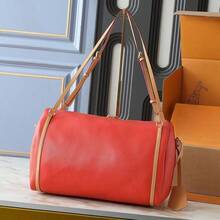 Red Textured Women's Leather Bag, Adjustable Shoulder Strap Crossbody Bag, Large Capacity Single Shoulder Bag In Red And White, Versatile For Daily Use - Rojo - Ver 3