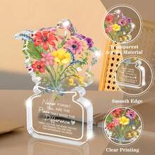Trước khi sử dụng, hãy nhớ bóc lớp màng bảo vệ sản phẩm. Sản phẩm có thiết kế phẳng hai chiều, được đóng gói riêng lẻ, là món quà dành cho phụ nữ nghỉ hưu, món quà thể hiện lòng biết ơn đối với phụ nữ, quà kỷ niệm chia tay, quà tặng cho đồng nghiệp và cấp trên khi nghỉ hưu, và là vật trang trí bàn làm việc thú vị nhắc nhở bạn về câu nói "Bạn là chìa khóa cho sự thay đổi". - Nhiều màu - Xem 3