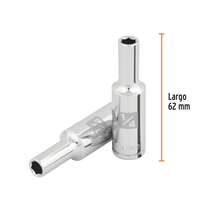 KIT 2 PZ-Dado largo de 1/4', 6 puntas, cuadro 3/8', Truper - Gris Claro - Ver 4