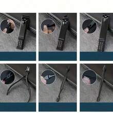 1 Set de Kit de Cuidado Profesional de Manicura y Pedicura, que incluye Herramientas de Cuidado Facial, de Uñas, de Pies y de Cuidado Facial - Multicolor - Ver 9