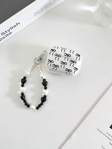 Bow-Knot Painted Transparent Bracelet Strap, Fashion Bluetooth Earphone Case Compatible With AirPod Case, Headphones, Pro 3 Case, Pro (2nd Generation), 3, Pro, 1/2, 4 Case Cover - Multicolor - View 5