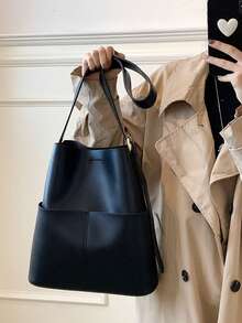 Versatile Large Capacity Women's Shoulder Bag, Korean Style - Burgundy - View 11