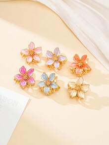 20256pcsNew Small Flower-Shaped Hair Clips, Cute And Charming, Suitable For Travel And Daily WearSuitable For Women's Daily Dates, Gifts For Girlfriends, Birthday Gifts, New Year Gatherings Women Claw Clip Fashion Hair Accessories Elegant Hair Claw - Multicolor - View 1