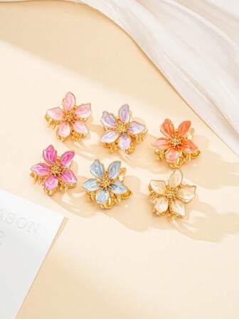20256pcsNew Small Flower-Shaped Hair Clips, Cute And Charming, Suitable For Travel And Daily WearSuitable For Women's Daily Dates, Gifts For Girlfriends, Birthday Gifts, New Year Gatherings