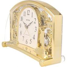 Rhythm Alarm Mantel Clock With Rotating Crystal  Gilt - Standard - View 6