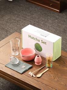 [日本抹茶] 绿色抹茶仪式套装 - 10 件日本竹茶具 - 抹茶杯、抹茶碗、完整的传统装饰礼物 - 彩色 - 查看 20