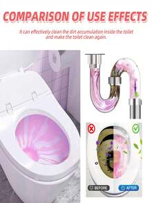 Floral Scented Toilet Cleaner, Effectively Removes Odor, Stains, Dirt And Urine Residue. Suitable For Cleaning Toilet And Bathroom. This Fragrant Toilet Cleaner Can Remove Odor And Stains. It's An Excellent Gift For Friends And Family, Especially Suitable For Holidays. (Random Shipment Of New And Old Versions.) - Multicolor - View 7