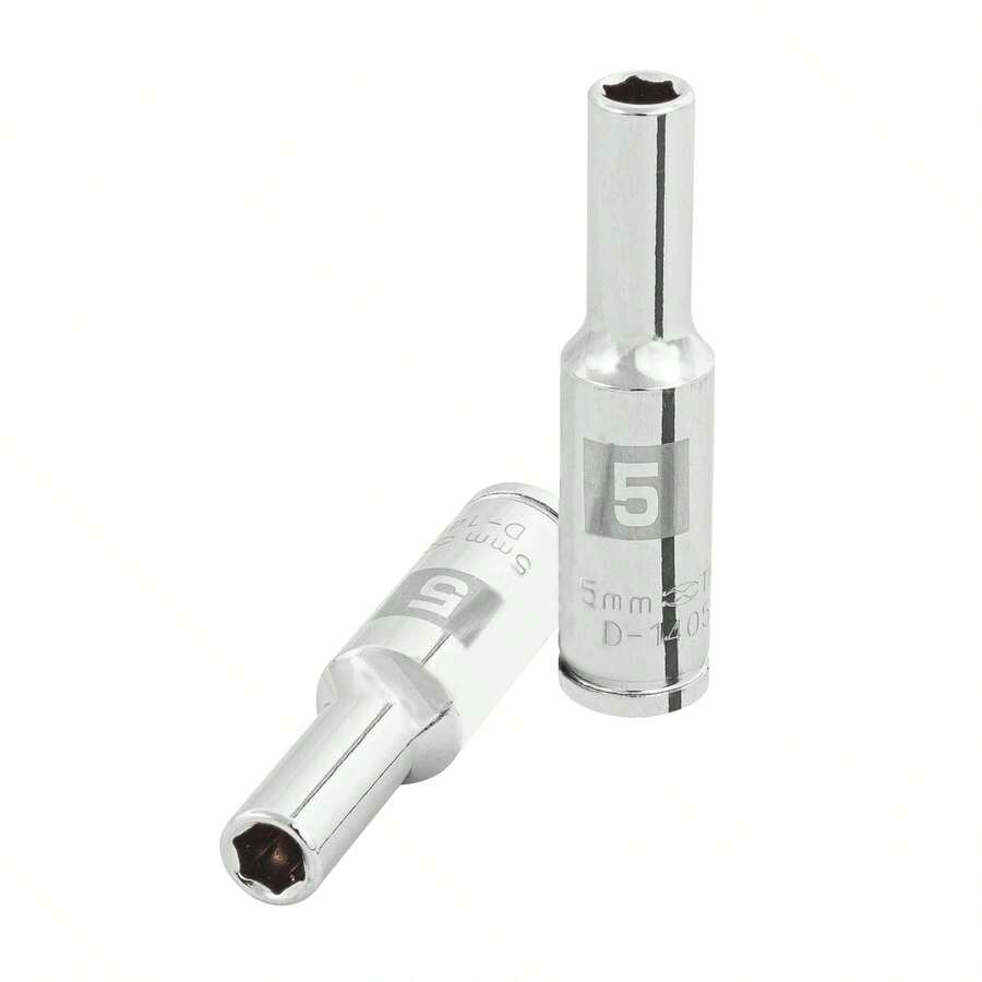 KIT 2 PZ-Dado largo de 5 mm, 6 puntas, cuadro 1/4', Truper - Plateado - Ver 1