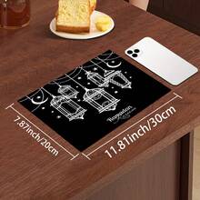 1件斋月灯笼图案吸水沥水垫，厨房装饰咖啡机垫，手工咖啡壶沥水垫，厨房地垫，餐桌垫，厨房台面餐具沥水垫，早餐垫，防滑耐热沥水垫，硅藻土沥水垫，遮盖污渍，超强吸水厨房垫，易清洁碗碟架垫，适用于厨房、餐桌、咖啡馆、酒吧、节日、派对、家居装饰、节日礼物 - 彩色 - 查看 12