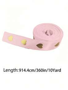 10/5码金色心形图案丝带，1.6厘米金色心形印花丝带，适用于鲜花礼盒蝴蝶结、花束扎带、母亲节礼物DIY蝴蝶结、派对装饰和DIY家居装饰 - 适合周年纪念日、母亲节、毕业季等更多场合。 - 金色愛心圖案 - 查看 19