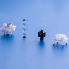 1 包（10 个）Y3X 轴体 5 针线性轴 48g/40g/32g 键程 出厂预润滑 Thocky Hifi 键轴 MZ Studio 适用于机械键盘轴体 定位板或 PCB 安装 - 黑與白 - 查看 5