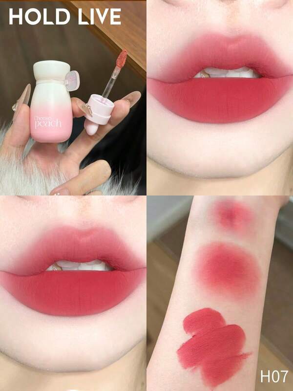  HOLD LIVE Brillo de Labios Mate H07, Melocotón Dulce Rosado Iluminador