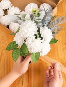 25支大丽花泡沫仿真花，触感逼真，适用于家居装饰、毕业典礼装饰、户外派对、礼品、婚礼中心装饰（不含叶子） - 彩色 - 查看 8