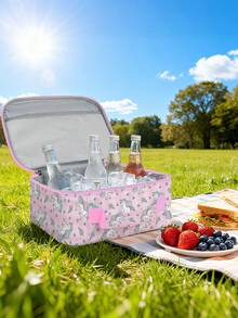 新款卡通独角兽午餐包，带提手，便携式午餐盒，学生冰袋，户外保温包，非食品接触材料，礼品