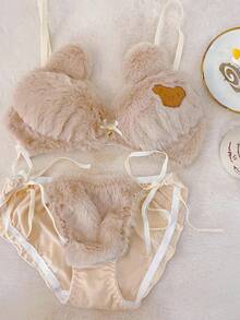 Women Bra And Panty Sets - Brown - View 3