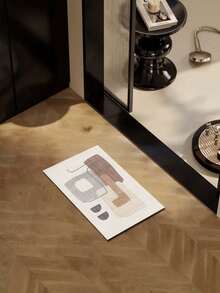 Geometric Pattern Luxurious Minimalist Style Indoor Decorative Rug, Faux Wool Material Living Room Sofa Carpet, Bedroom Rug, Bedside Anti-Slip Mat, Dining Room Kitchen Carpet, Office Chair Pad, Entryway Doormat, Outdoor Camping Blanket - Multicolor-1 - View 16