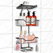 CYPNOrganizador de Ducha Colgante Estante de Ducha Colgante para Baño de 3 Niveles con Ganchos y Cesta para Jabón Sin Taladrar Accesorios para Baño Colgar en la RegaderaFashion - 221241018 - Ver 2