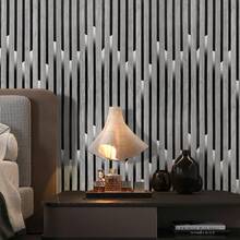 1 Roll 3D Vintage Brick Textured Decorative Wall Sticker, Asymmetric Geometric Black & Gold Pattern, DIY Decor For TV Backdrop, Easy To Clean, Applicable For Cabinets, Tables, Room Walls, Self-Adhesive Wallpaper, Home Decor, Living Room, Kitchen, Wall Art - Grey - View 7
