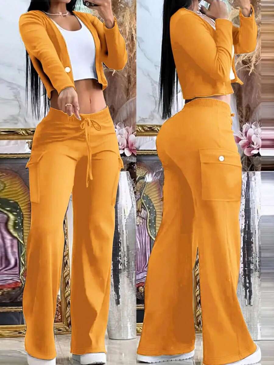 New Women's Suit - Elegant And Grand, Suitable For Dates, Daily Work, Vacations And Travels. - 黃色 - 查看 1
