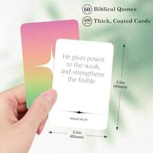 Biblical Affirmation Cards 60 Unique Christian Art Gifts Scripture Prayer Cards Positive Religious Inspirational Affirmation Cards Deck Bible Verse Encouraging Gift For Women And Men - như hình ảnh - Xem 2