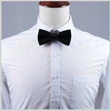Elegant Black Bow Tie - Formal Tuxedo Style - Adjustable, One Size - Suitable For Suits, Uniforms And Special Occasions