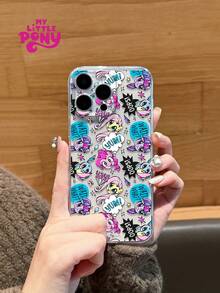 MY LITTLE PONY 正版小马宝莉授权/卡通人物透明手机壳，兼容 17/16/15/14/13/12/11/17 Pro Max/XS/XR/XS Max，防摔磨砂后盖 - 無色 - 查看 2