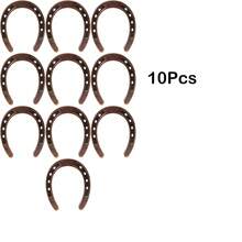 10/20Sets Good Lucky Horse Shoes With Kraft Tag, Metal Mini Craft Horseshoes Decorations For Rustic Vintage Wedding Party Decor Western Party Decorations,Avoid Contact With Food. - Multicolor - View 12