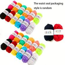 12/14/24/38 Ball Bulk Pack (28 Colors Optional) Multi-Color Knitted Yarn - 100% Polyester Multi-Purpose Craft Yarn, Numbered Ball Packaging (1-14) - Suitable For Small DIY Projects, Crafts, Knitting, Crochet Dolls And Pom Poms - Beginner Friendly Yarn - Multicolor - View 3