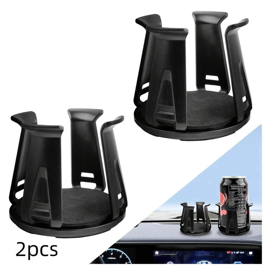 2 Pack 2026 Upgraded Car Cup Holder, Self-Adhesive Vehicle Cup Holder, Essential For Securing Water Bottles And Beverages - Car Coasters - View 1